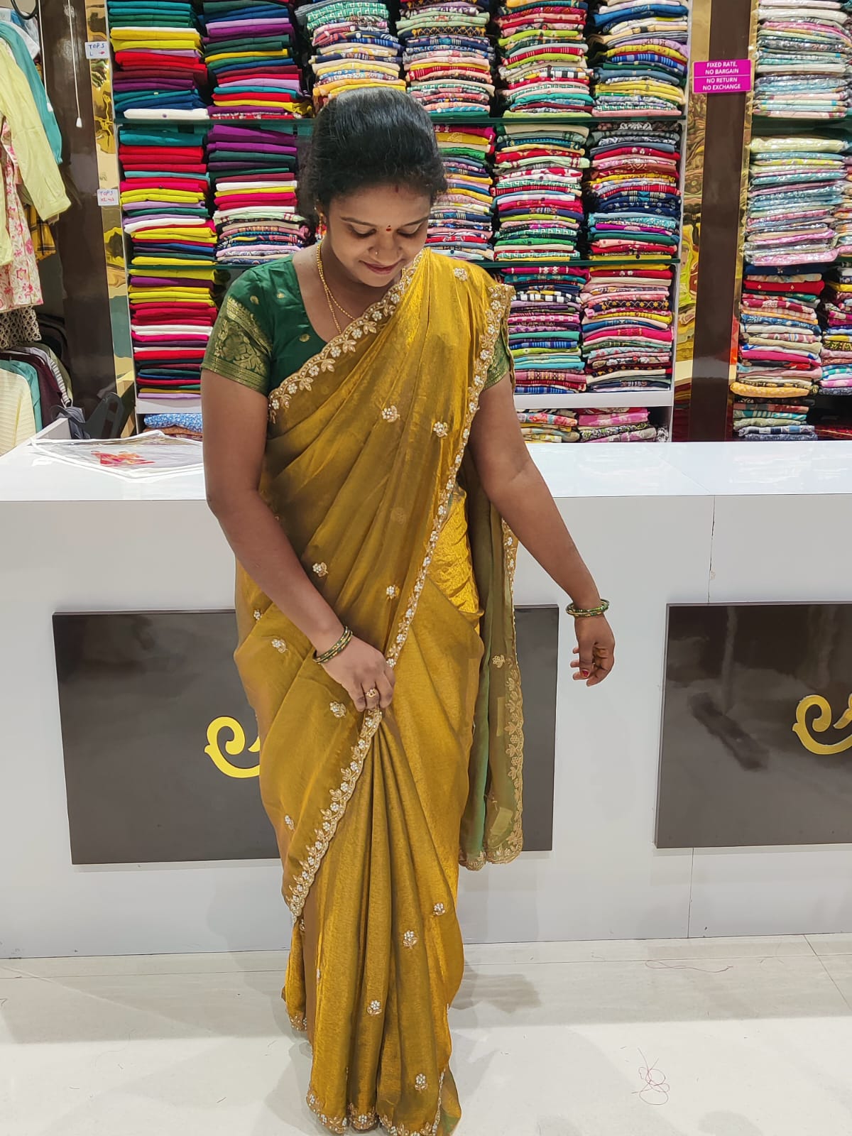 Golden Girl Space Silk Saree