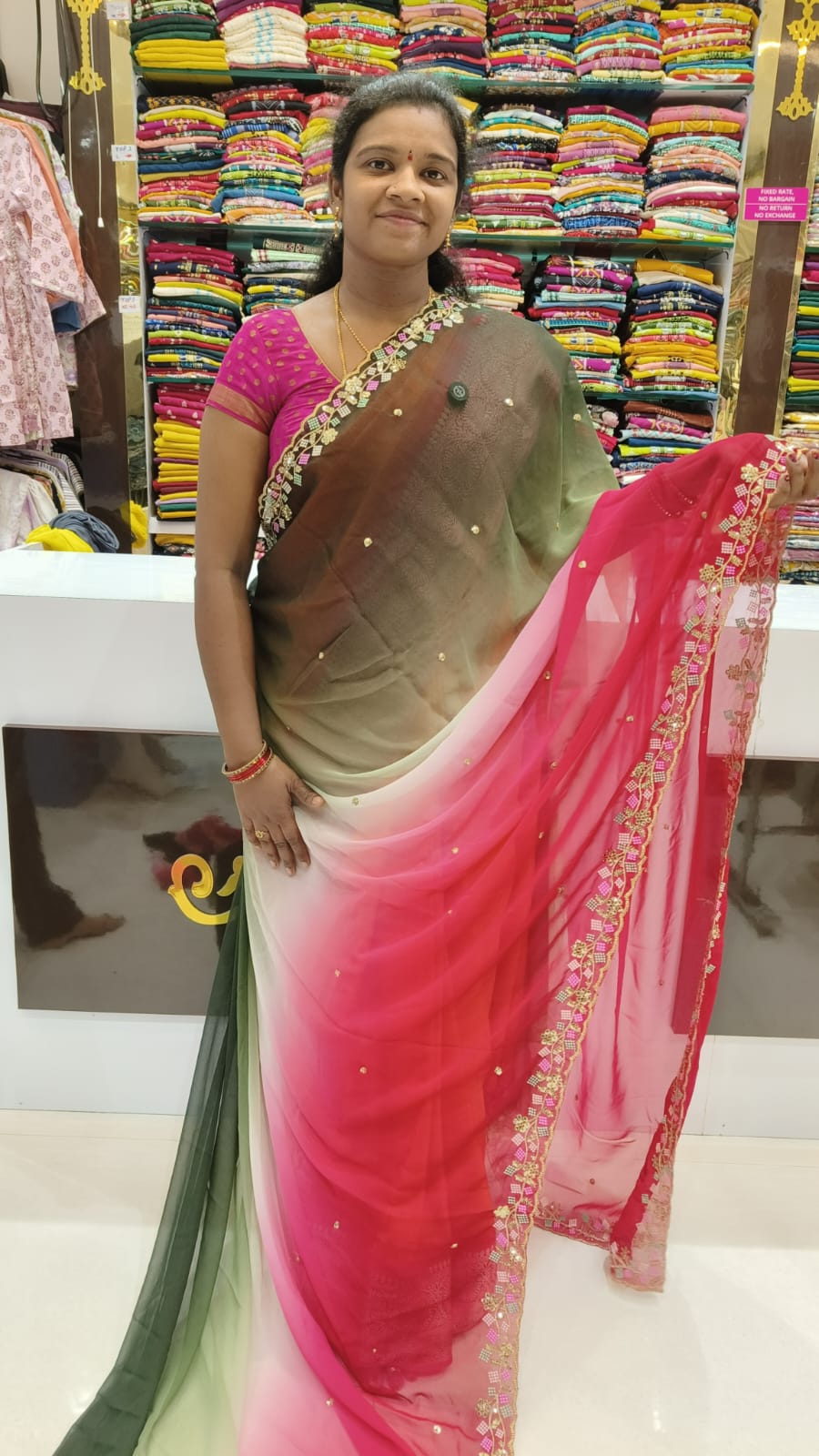 Satrangi Dual Color Saree
