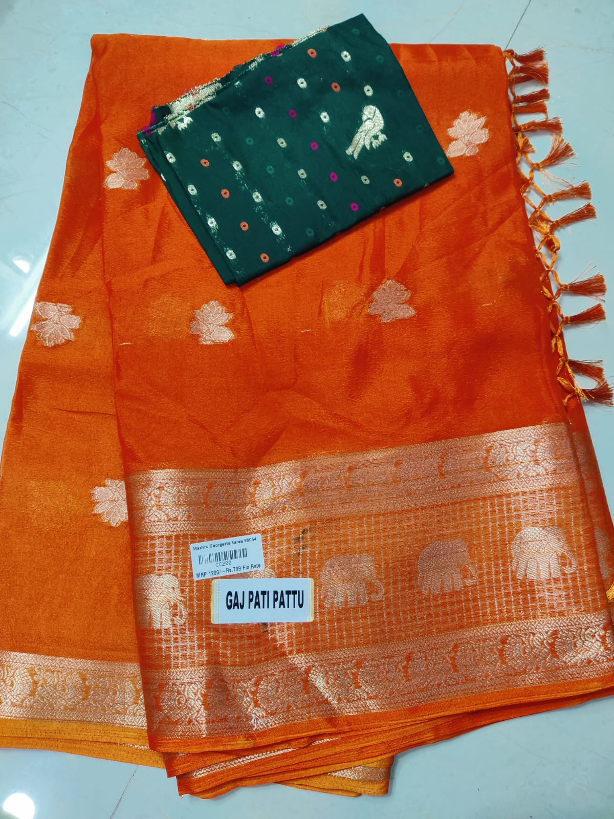Mashru Georgette Saree