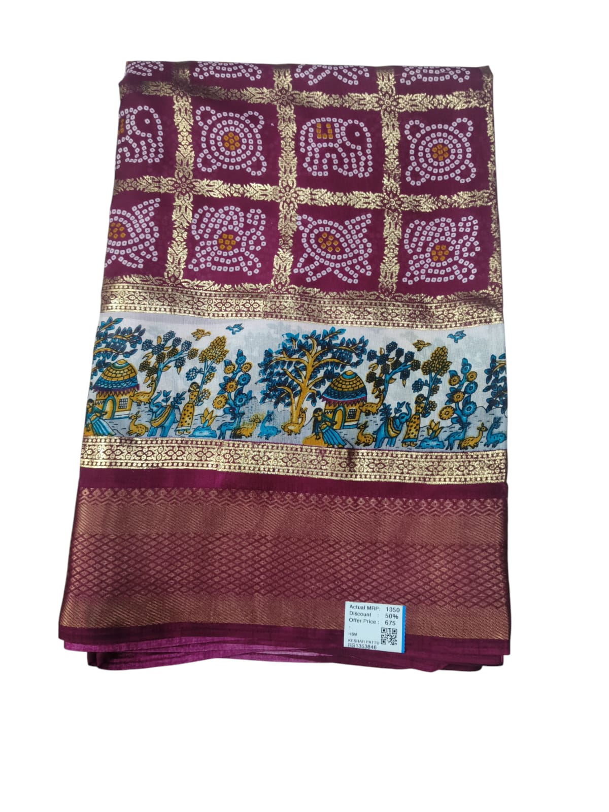 Kesar Pattu Crush Saree