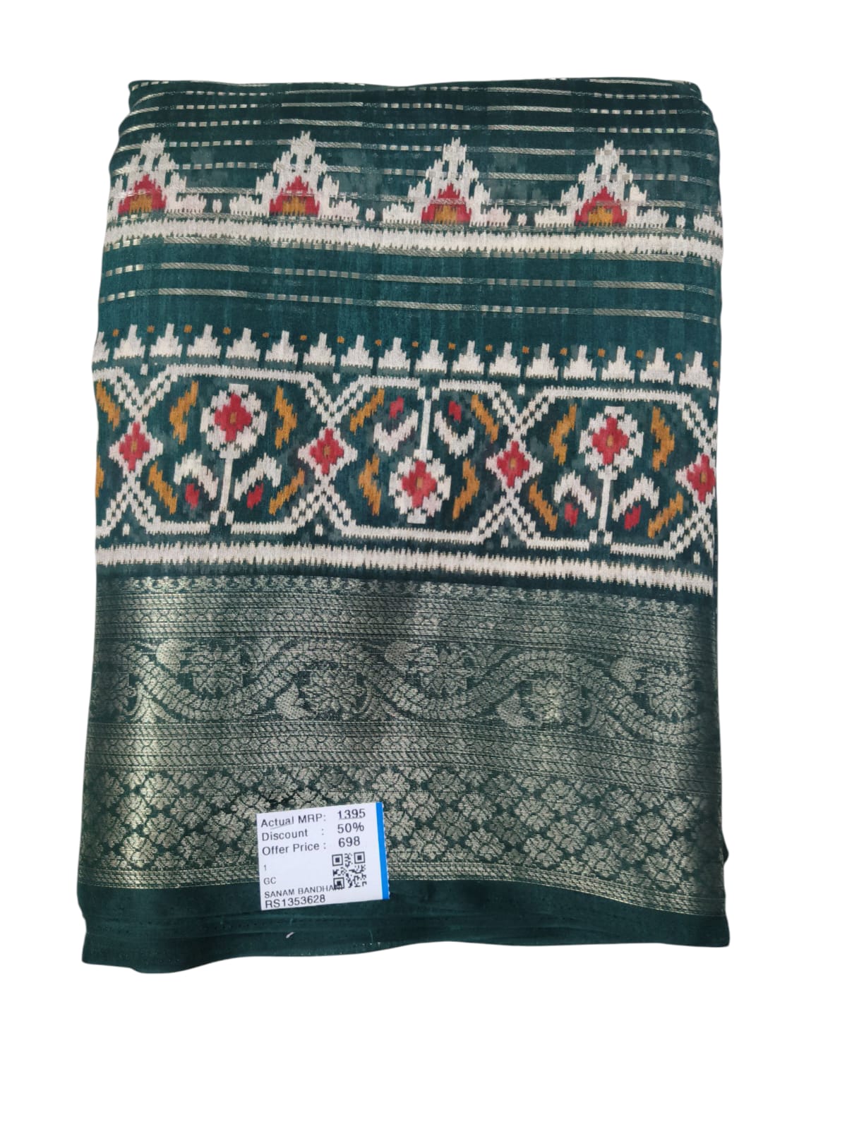 Ikkath Print Bhandani Saree