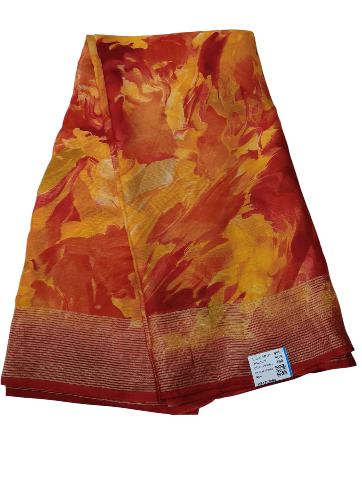 Shiffon Floral Digital Print Saree