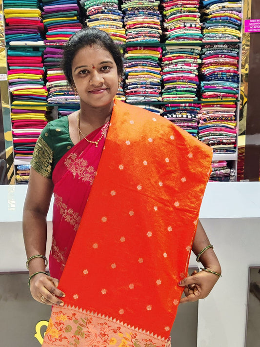 Kasturi Silk Buta Saree with Pathani Border
