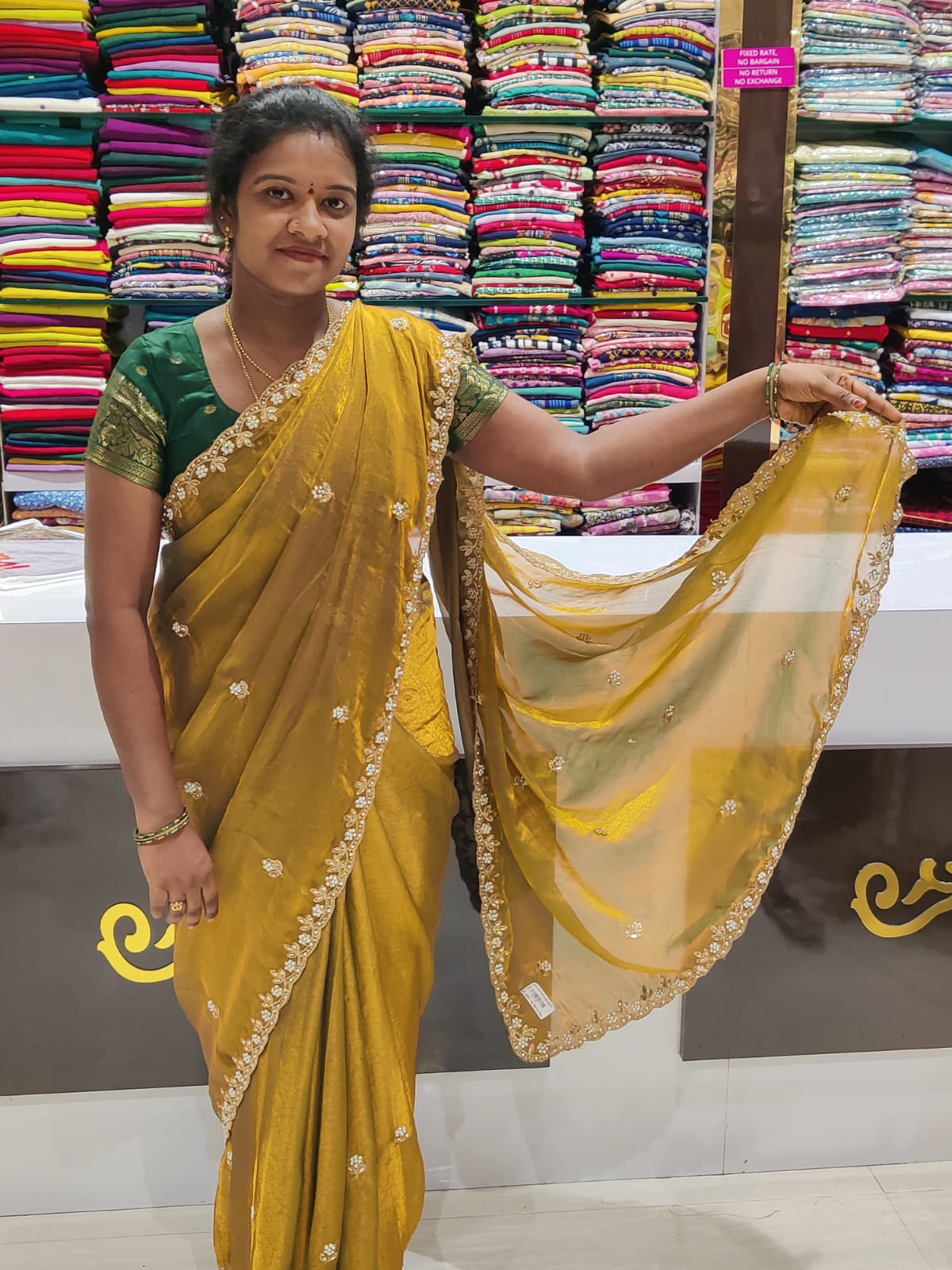 Golden Girl Space Silk Saree