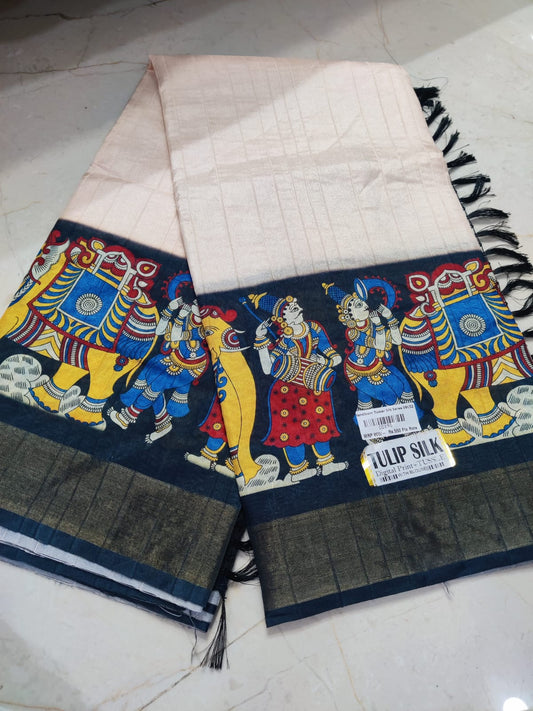 Handloom Tusser Silk Saree