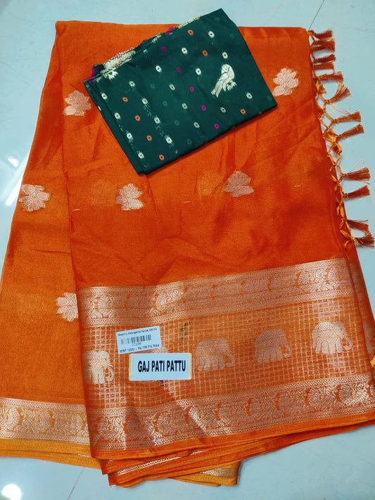 Mashru Georgette Saree