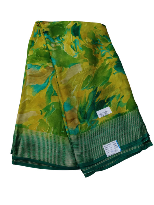 Shiffon Floral Digital Print Saree