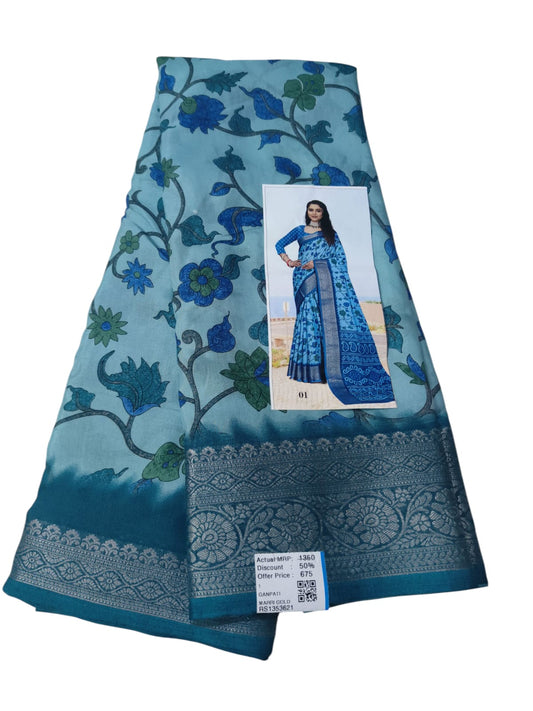 Crape Digital Print Saree